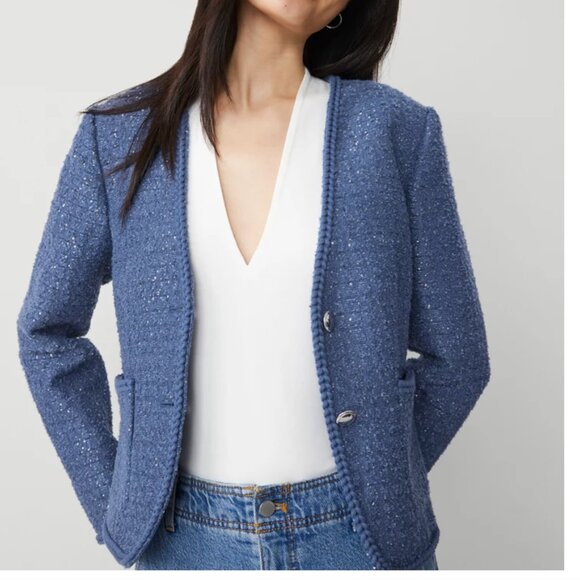 Ann Taylor Sequin Tweed Fitted Jacket - Picture 3 of 4